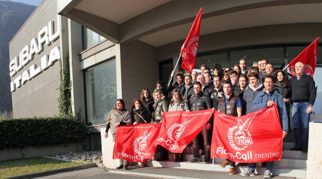 ROVERETO - SUBARU ALA TRAFERIMENTO PERSONALE CHIUSURA OPERAI