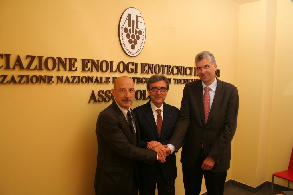 Riccardo Cotarella, Emilio Renato Defilippi, Stephan Filippi - Presidente e Vicepresidenti Assoenologi Presidente e vicepresidenti Assoenologi